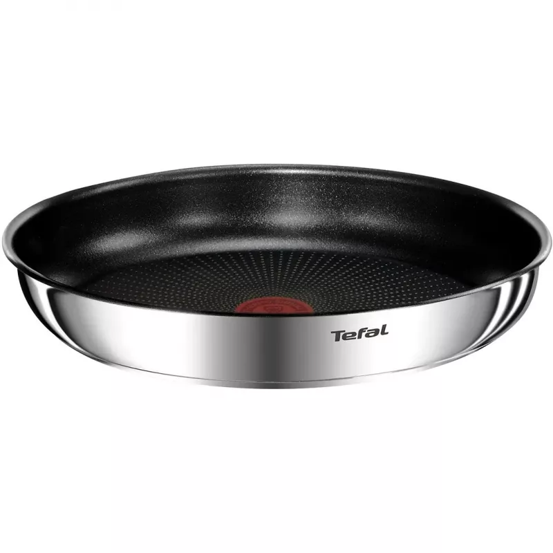 Pot set Tefal Ingenio Emotion L897SB74 — 11-piece stackable non-stick stainless steel, oven-safe, Thermo-Spot