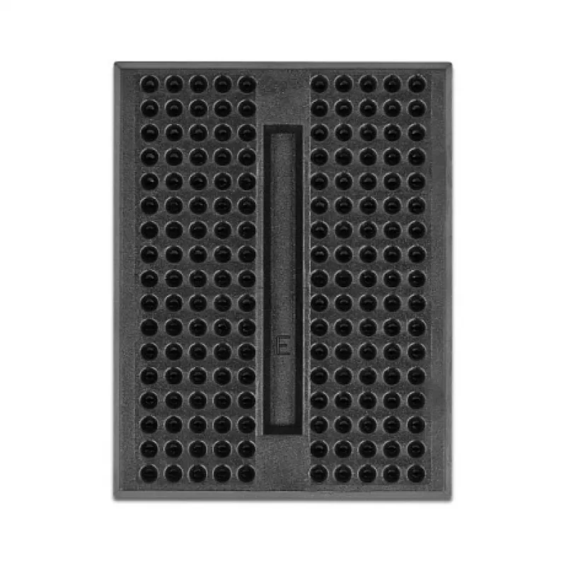 Breadboard DELOCK 18317 — plastic solderless prototyping board, 36×46×10 mm, black