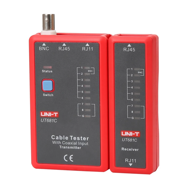 Network Cable Tester Unit UT681C with LCD display and cable length measurement