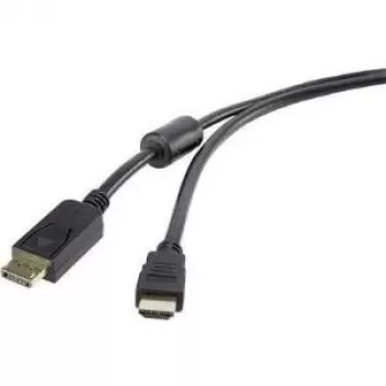 DisplayPort to HDMI video audio cable Renkforce 1.8 m — Digital connection for DP source to HDMI display