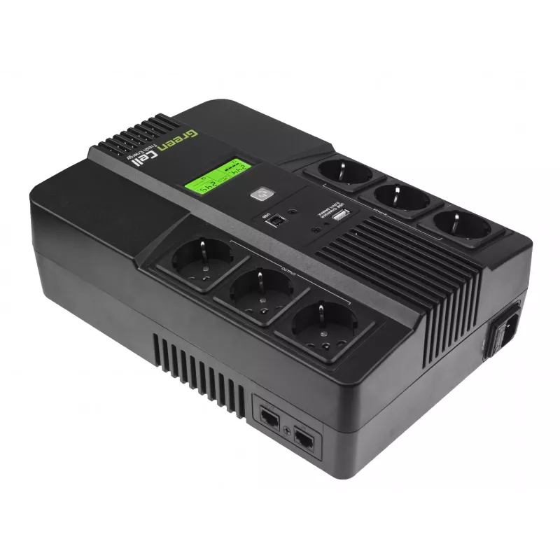 Green Cell AiO 800VA LCD uninterruptible power supply (UPS) Line-Interactive 0.8 kVA 480 W 6 AC outlet(s)