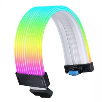 PCIe RGB cable Lian Li Strimer Wireless, 2x 8‑pin connectors, 0.34 m, black/transparent, silicone/TPE