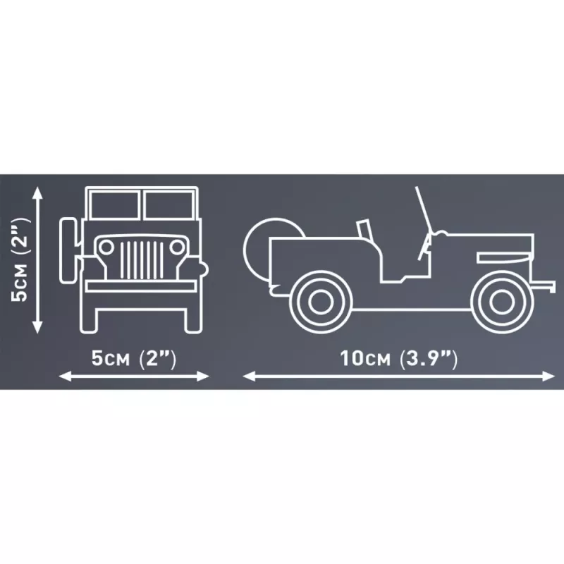 Construction Toy Cobi Jeep Willys CJ-2A Green model 24517 – brick building set