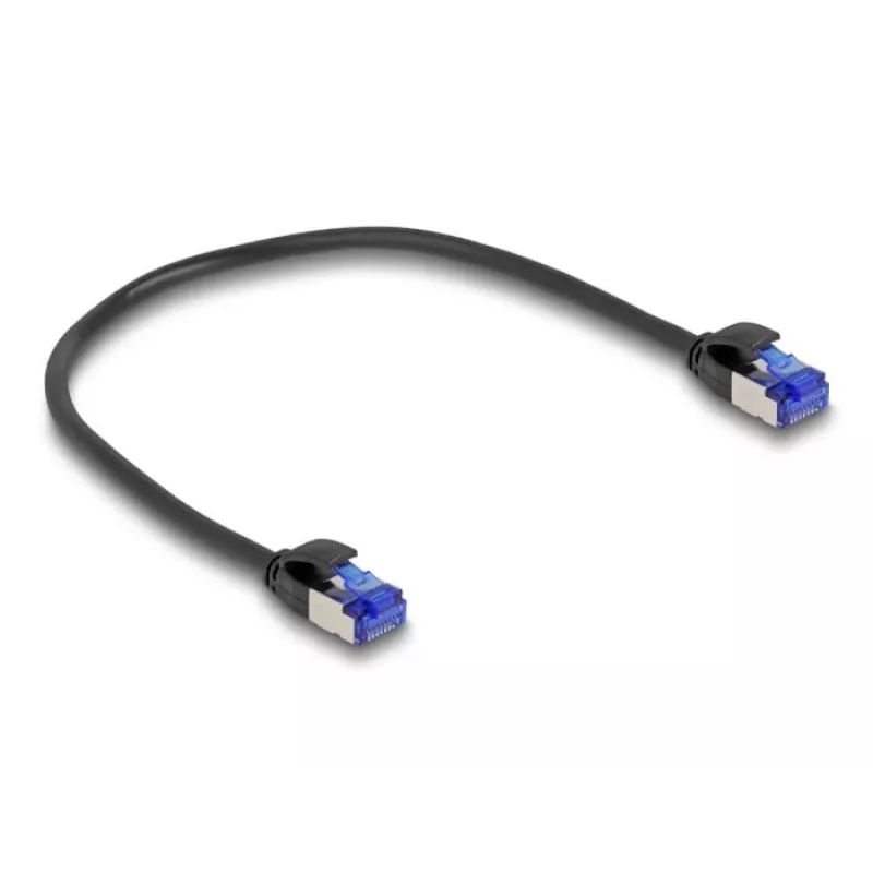 Network Cable DeLOCK RJ45 Cat.6A S/FTP Slim 0.25m Black