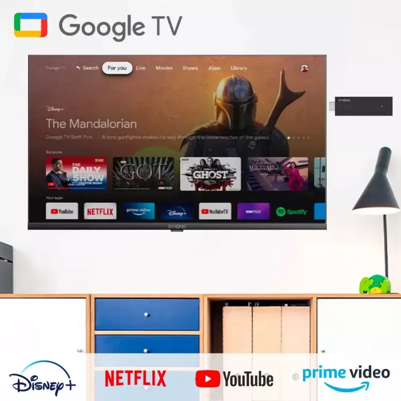 Strong SRT 41 Smart TV dongle HDMI 4K Ultra HD Android Black