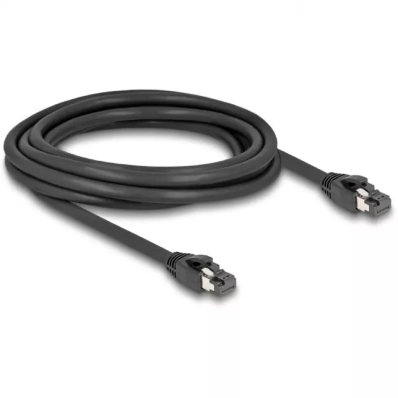 DeLOCK RJ45 Network Cable Cat.8.1 S/FTP 3 m 40 Gbps Black