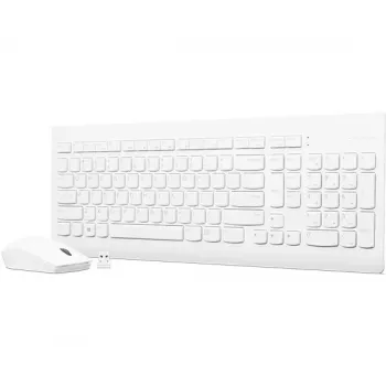 Full-size mechanical keyboard and mouse set Lenovo GX30W75336 — USB + Bluetooth, QWERTY, white