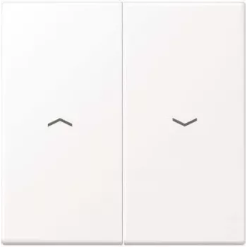 Wall plate/switch cover Jung LS995PWWM, screwless plastic, single gang, white