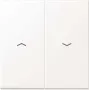Wall plate/switch cover Jung LS995PWWM, screwless plastic, single gang, white