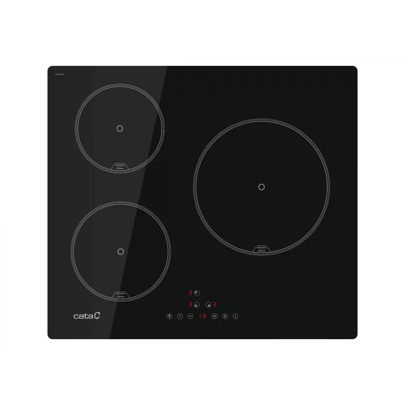 CATA Hob | IB 6403E2 BK | Induction | Number of burners/cooking zones 3 | Touch | Timer | Black