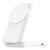 Belkin UltraCharge 25W Qi2 2-in-1 Foldable Wireless Charging Stand, White (WIZ038KQWH)