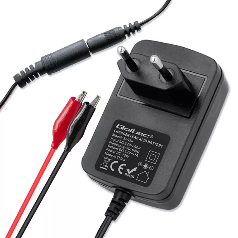 Battery charger QOLTEC Charger for AGM GEL STD 12V 1.5A