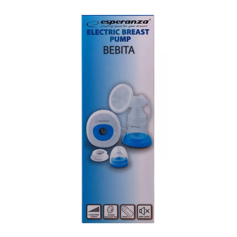 Breast pump ESPERANZA ECM001B electronic, capacity 1550 ml, AC/battery