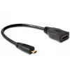 HDMI Cable DeLOCK 65391 0.23m Type A to Type D Black