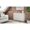 Chest of drawers top e shop K120 BIEL 2X3, 6 drawers, white, 750×400×1200 mm, particle board
