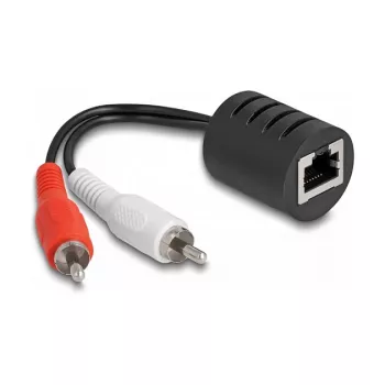 DeLOCK 87857 audio cable 2 x RCA RJ-45 Black Red White