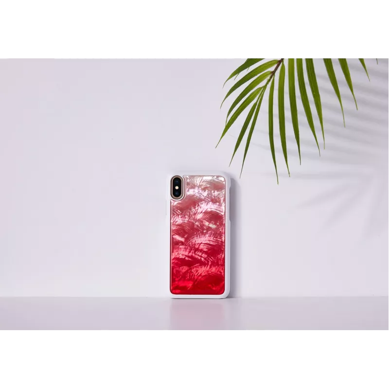 Phone case iKins for iPhone XS / iPhone X — Pink Lake White protective cover