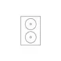 Avery - CD/DVD-Labels - White - 117 mm Round - 50 label(s) (25 Sheets x 2) (L7676-25)