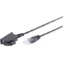 S/CONN telephone cable 15 m Black S/CONN 12-09085 TAE-F RJ-45