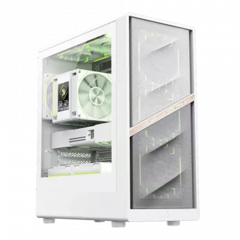 Gamemax Case | AERIS 330 MW | White | Mini Tower | Power supply included No