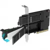 PCIe adapter card icybox MB312M4P-B — 2× M.2 NVMe to PCIe 4.0 x8 (bifurcation)