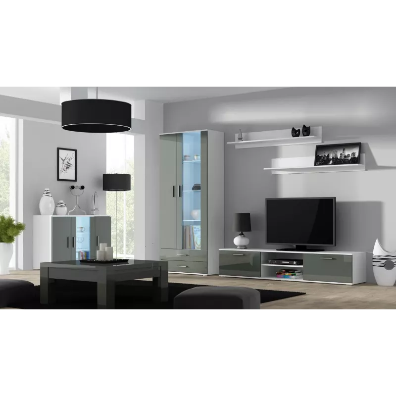 Cama TV stand SOHO 180 white/grey gloss