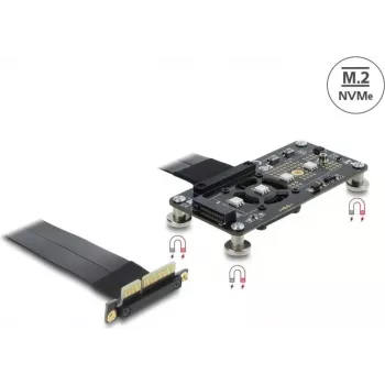 DELOCK PCI Express 3.0 x4 to M.2 Key M adapter, 10 cm cable, model 64357