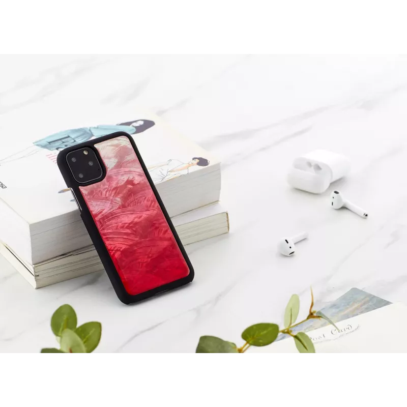 Smartphone case iKins for iPhone 11 Pro — pink lake and black dual-color protective cover