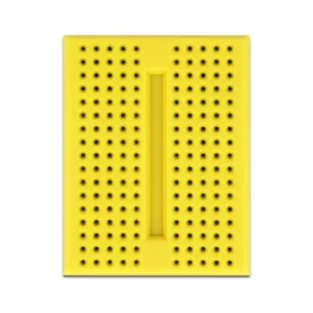 Breadboard DELOCK 18320 — plastic prototype board, yellow, 36×46×10 mm