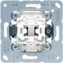 Pushbutton switch JUNG 534 U, 1P, 250 V AC, 10 A, metallic white
