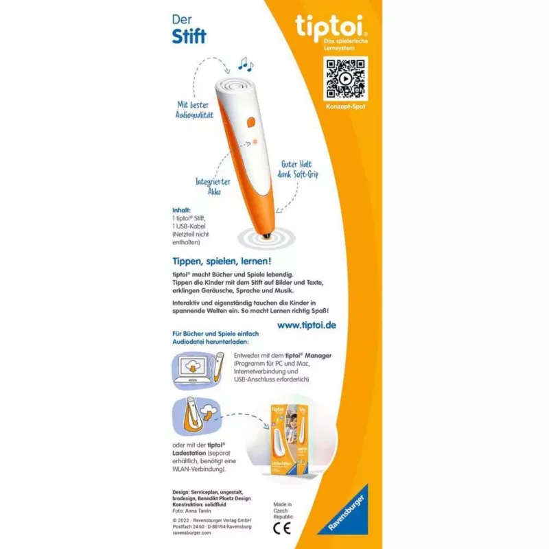 Learning pen Ravensburger tiptoi 00110 Orange White for Boys Girls