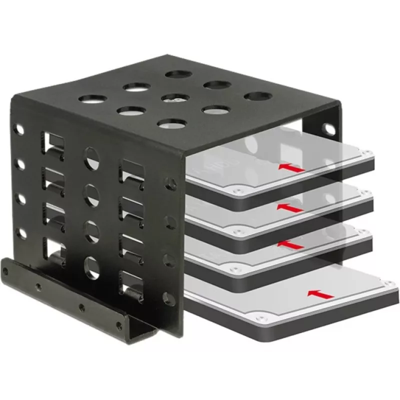 DeLOCK 18271 Mounting Frame 4 x 2.5 inch Drives to 3.5 inch Bay