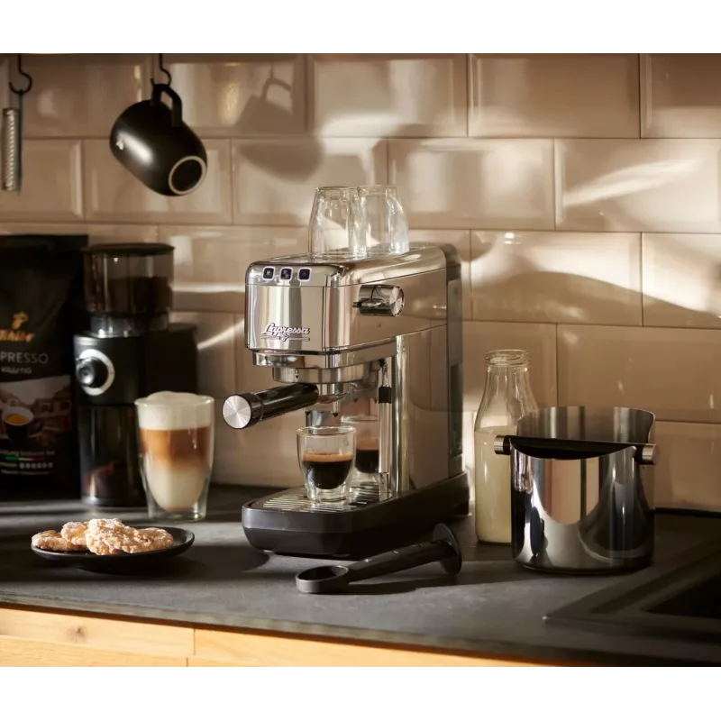 Pressure coffee machine Lapressa steel