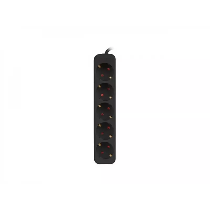 Power Extension Cable Lanberg PS0-05F-0300-BK 3m 5 AC Outlets Indoor Black