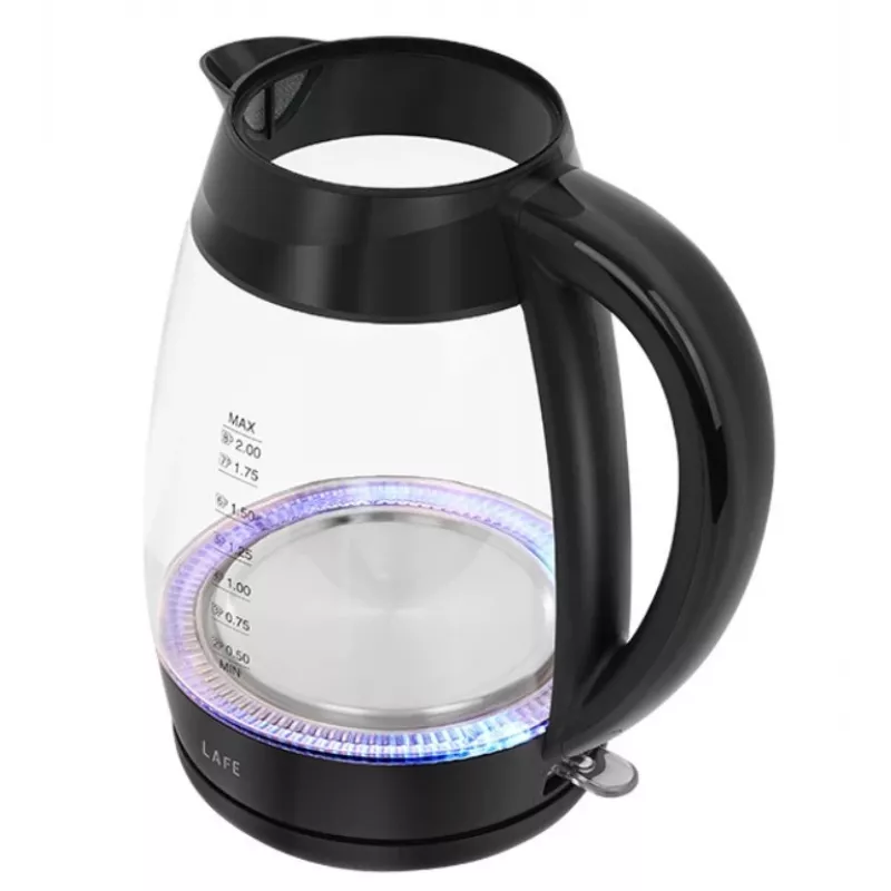 Lafe Essential XL CEG016 glass electric kettle, 2 L, 2200 W, black