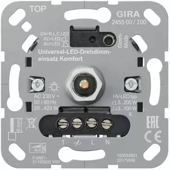 gira S3000 UniLED rotational dimmer Komfort (model 245500)
