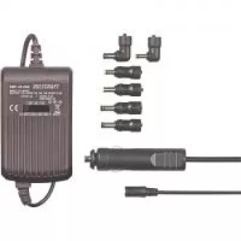 Notebook power supply Voltcraft SMP-45 USB 45W, output selectable 9.5V/12V/15V/16V/18V, USB charging port