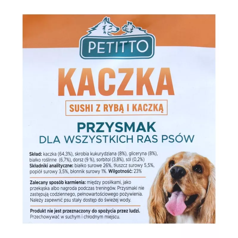 PETITTO Sushi with Fish and Duck Dog Treats, 500 g