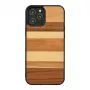 Phone case man and wood for iPhone 12 Pro Max, black sand