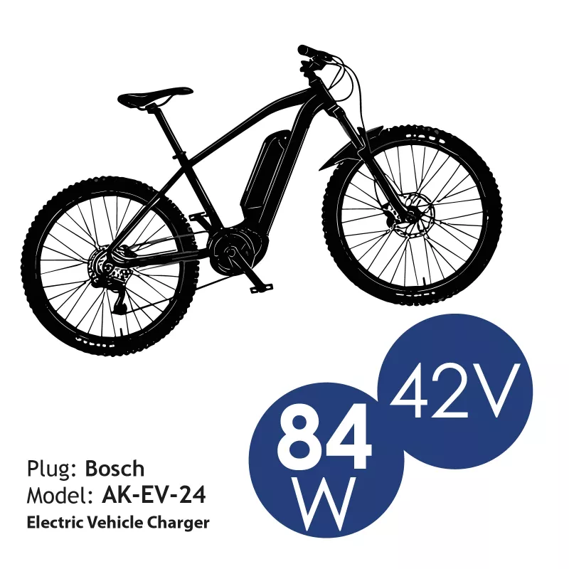 Akyga AK-EV-24 Charger 42V/2A 84W Bosch 1.2m