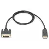 Assmann DisplayPort adapter cable. DP - DVI (24+1) M/M. 1.0m. w/interlock. DP 1.2 compatible. UL. CE. bl (AK-340301-010-S)