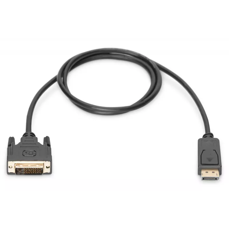 Assmann DisplayPort adapter cable. DP - DVI (24+1) M/M. 1.0m. w/interlock. DP 1.2 compatible. UL. CE. bl (AK-340301-010-S)