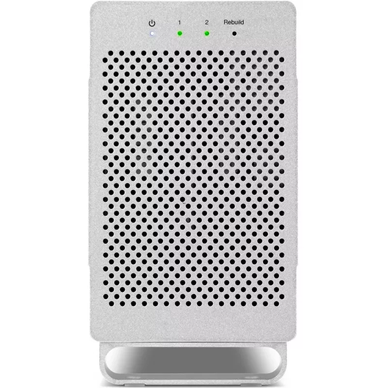 HDD enclosure OWC Mercury Elite Pro Dual White for 2× 3.5 inch SATA drives, RAID 0/1/SPAN, USB Type‑B