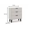 SCANDI 3S SLIM CHEST OF DRAWERS, CASHMERE COLOUR