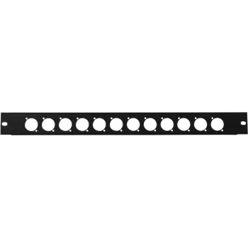 Front panel Omnitronic Z-19 12 x XLR D-Type 1U — rack panel with twelve XLR D-Type connectors