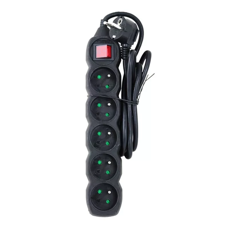Power Extension Esperanza ELK214K 1.5 m cable 5 Type E outlets Indoor Black