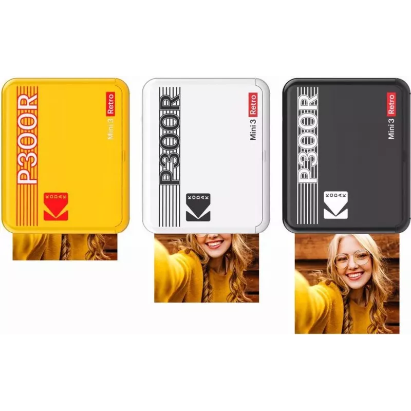Printer Kodak Mini 3 Square Retro Pass Photo Printing Technology Yellow