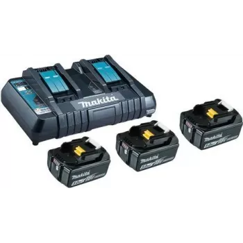 Makita DC18RD - Battery Charger + Battery 3 x - Li-Ion - 5 Ah - 2 x Battery Charging