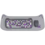 Wireless keyboard and mouse set CANYON HSET-W6 Kitty Edition – violet