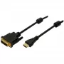 Logilink - Video Cable - HDMI / DVI - 30 AWG - HDMI, 19-pin (M) - DVI-D (M) - 2 m - Double Insulation - Black (CH0004)